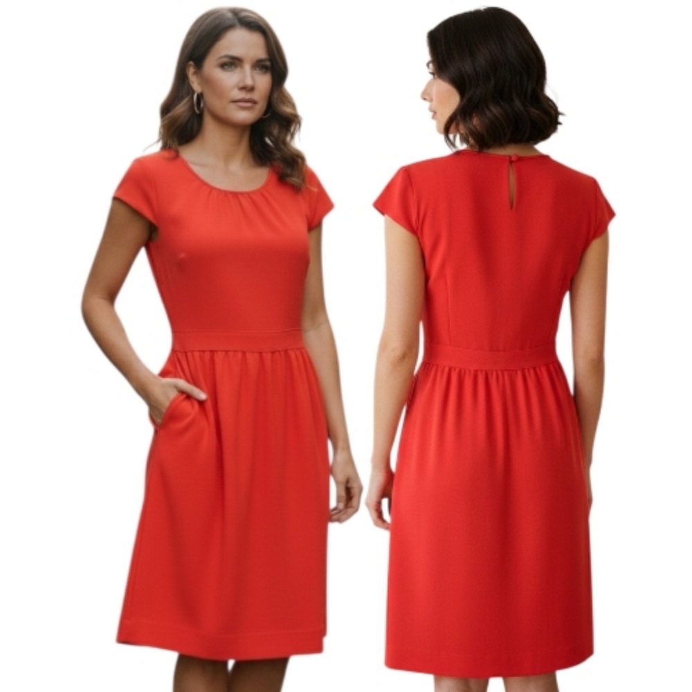 J. CREW Cap Sleeved Crepe Sheath Dress - Size 8
